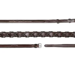 Zügel HC, 16 mm, geflochtene Lederzügel