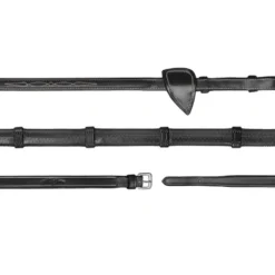 Zügel HC, 13 mm, Gummizügel, mit 7 Lederstegen