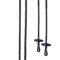 Zügel, Lederzügel, gummiert, mit Stegen
