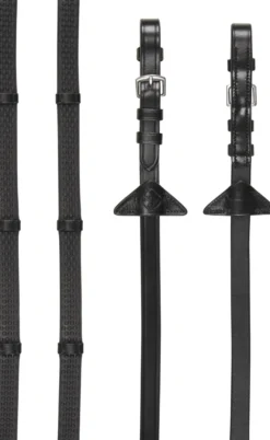 Zügel Soft Rubber, Gummizügel, mit Lederstegen